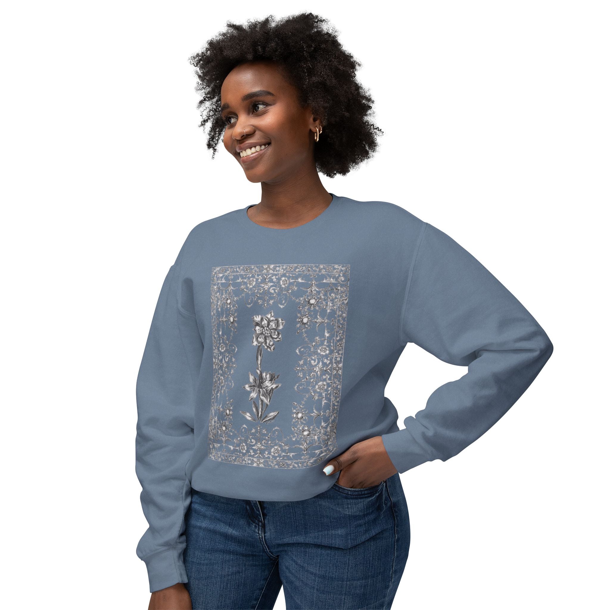 Floral Filigree Crewneck Sweatshirt