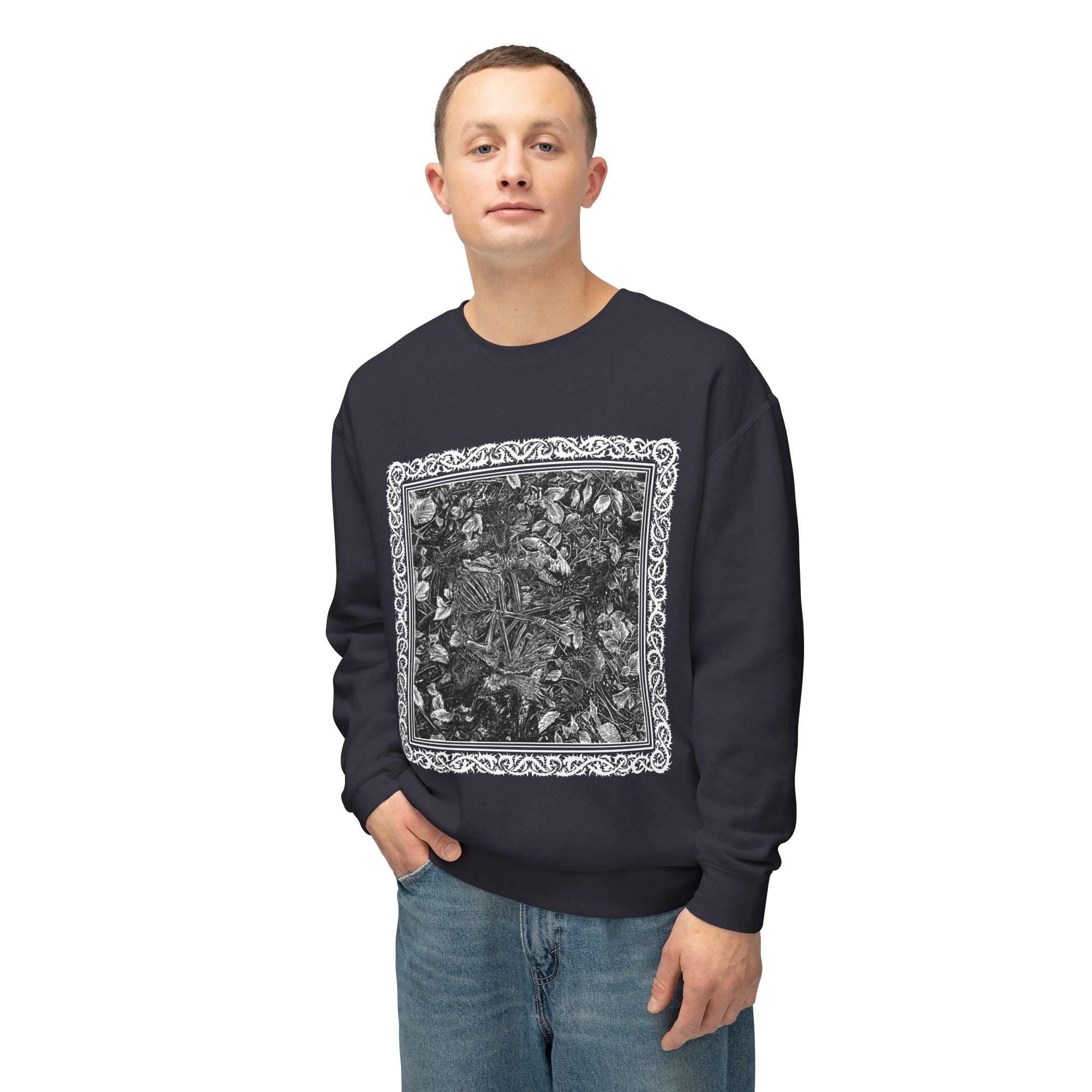Raccoon Skeleton Crewneck Sweatshirt