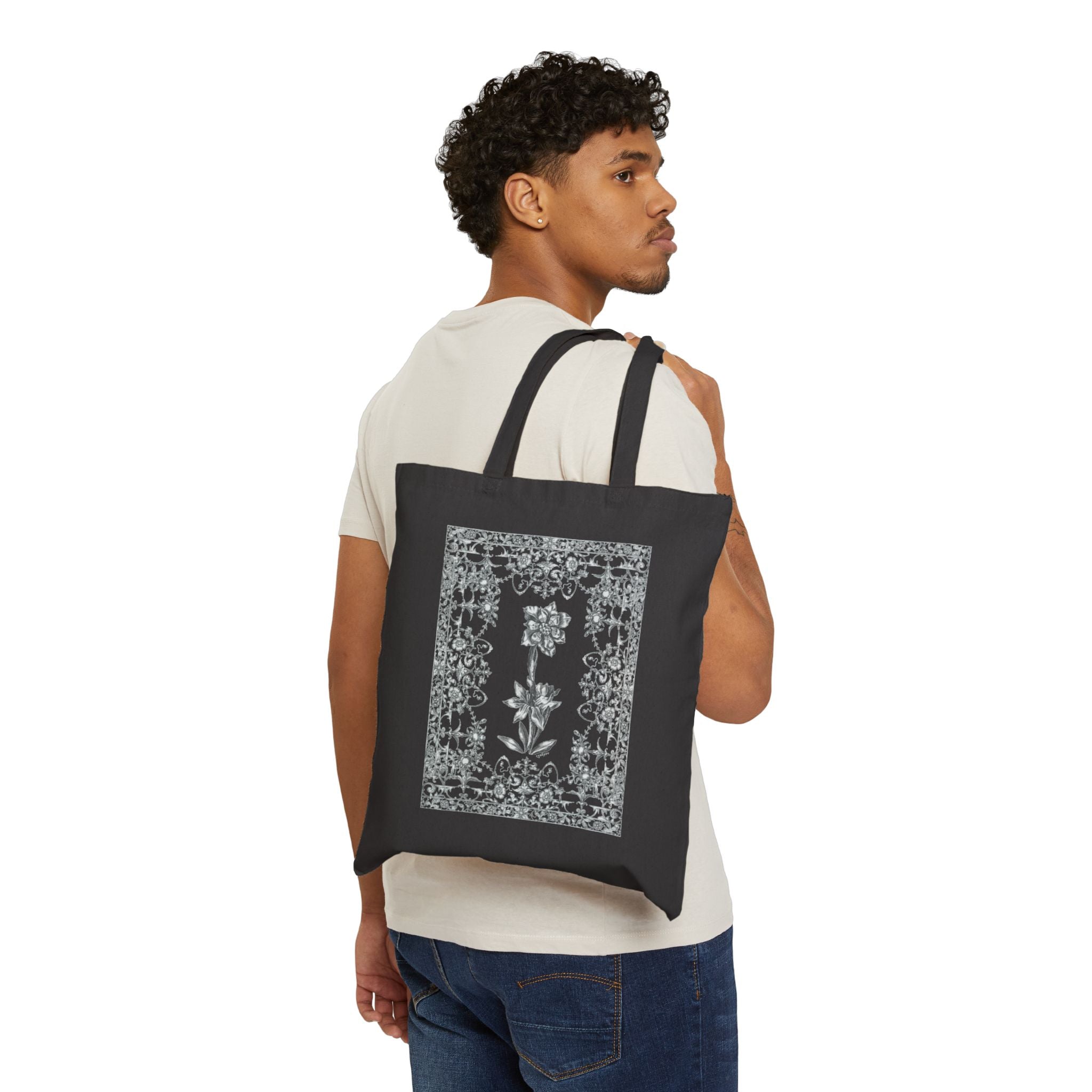 Floral Filigree Tote Bag