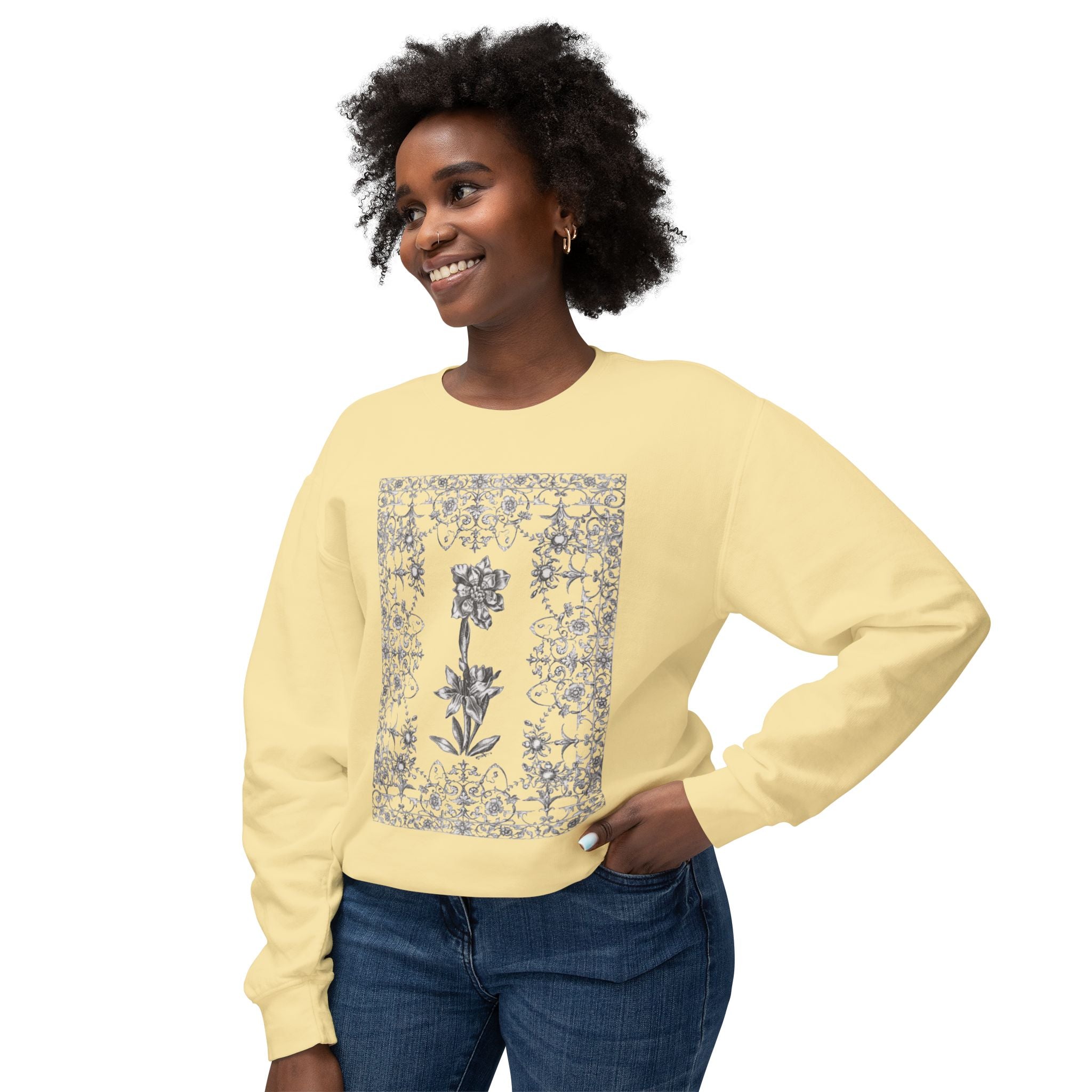 Floral Filigree Crewneck Sweatshirt