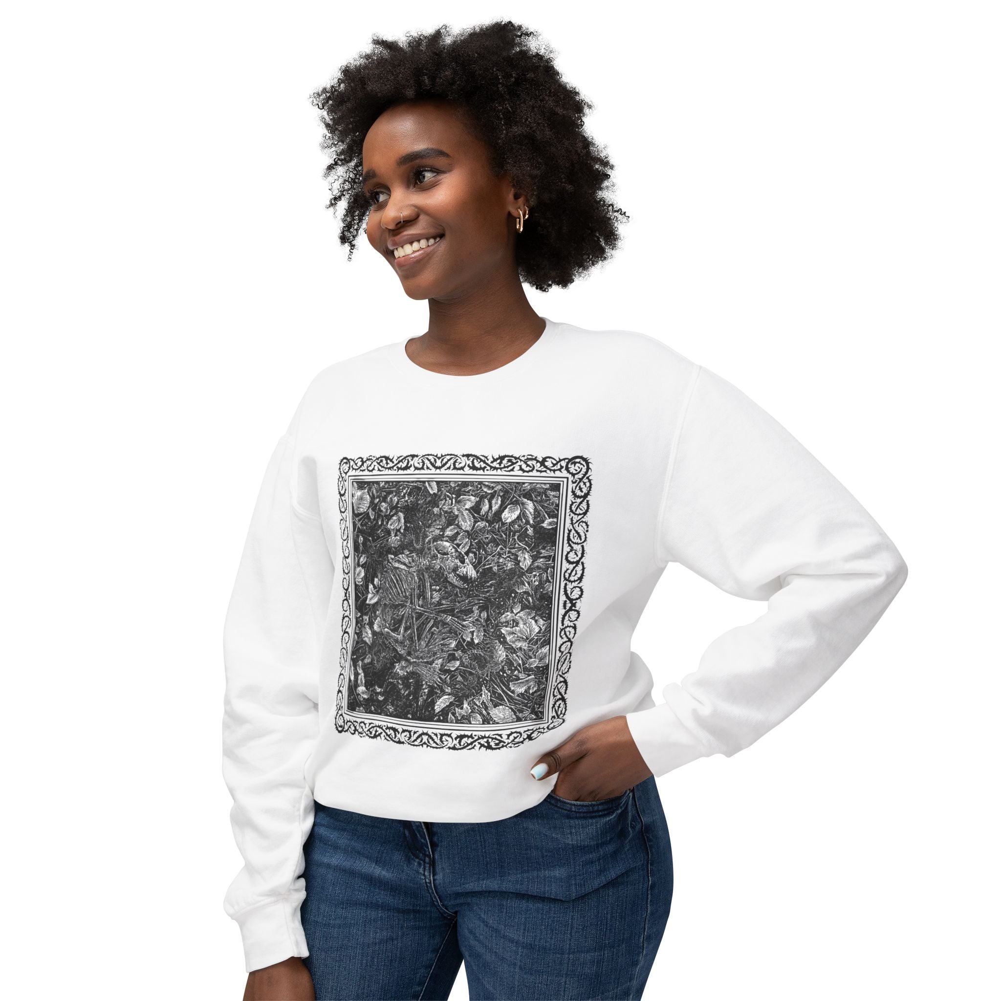 Raccoon Skeleton Crewneck Sweatshirt