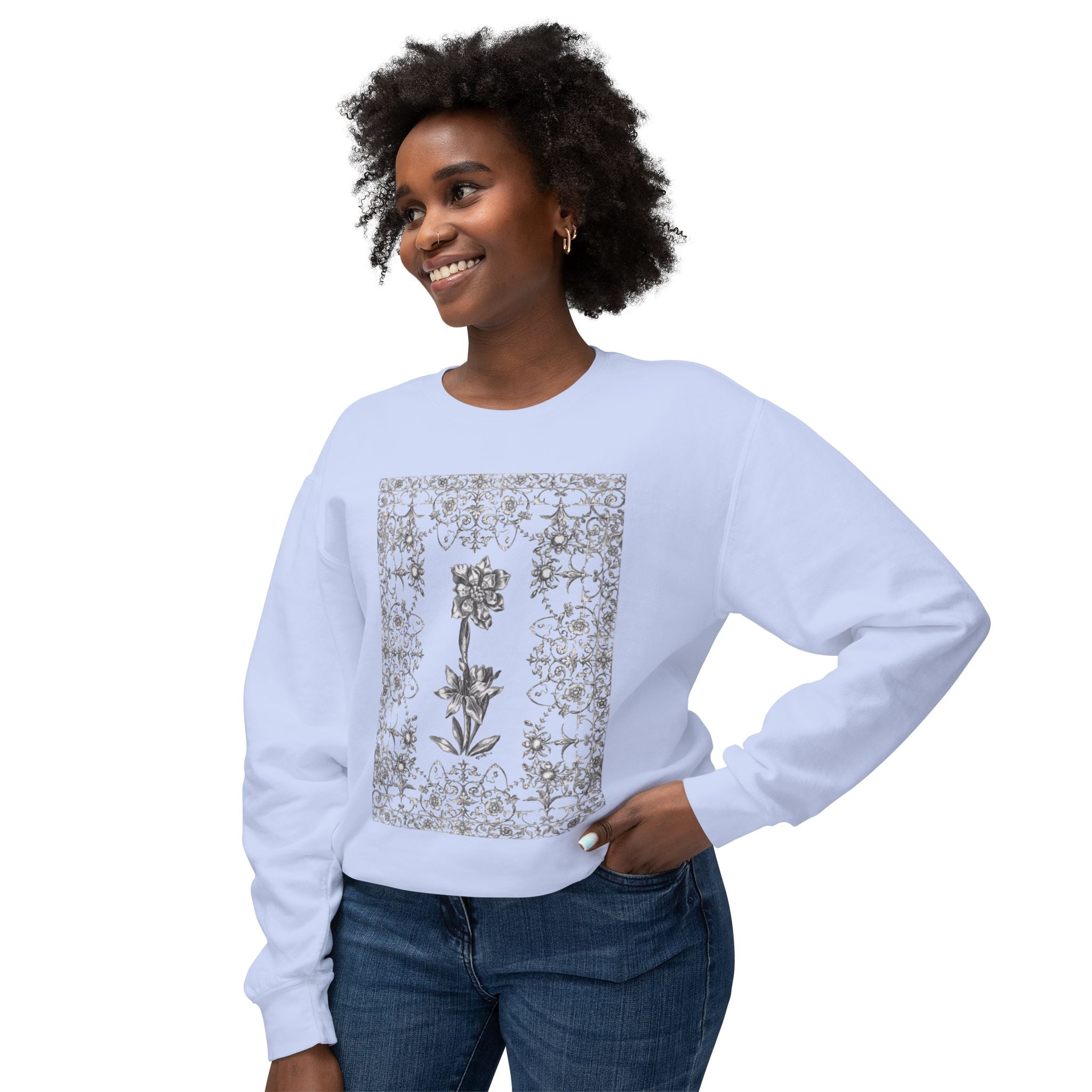 Floral Filigree Crewneck Sweatshirt