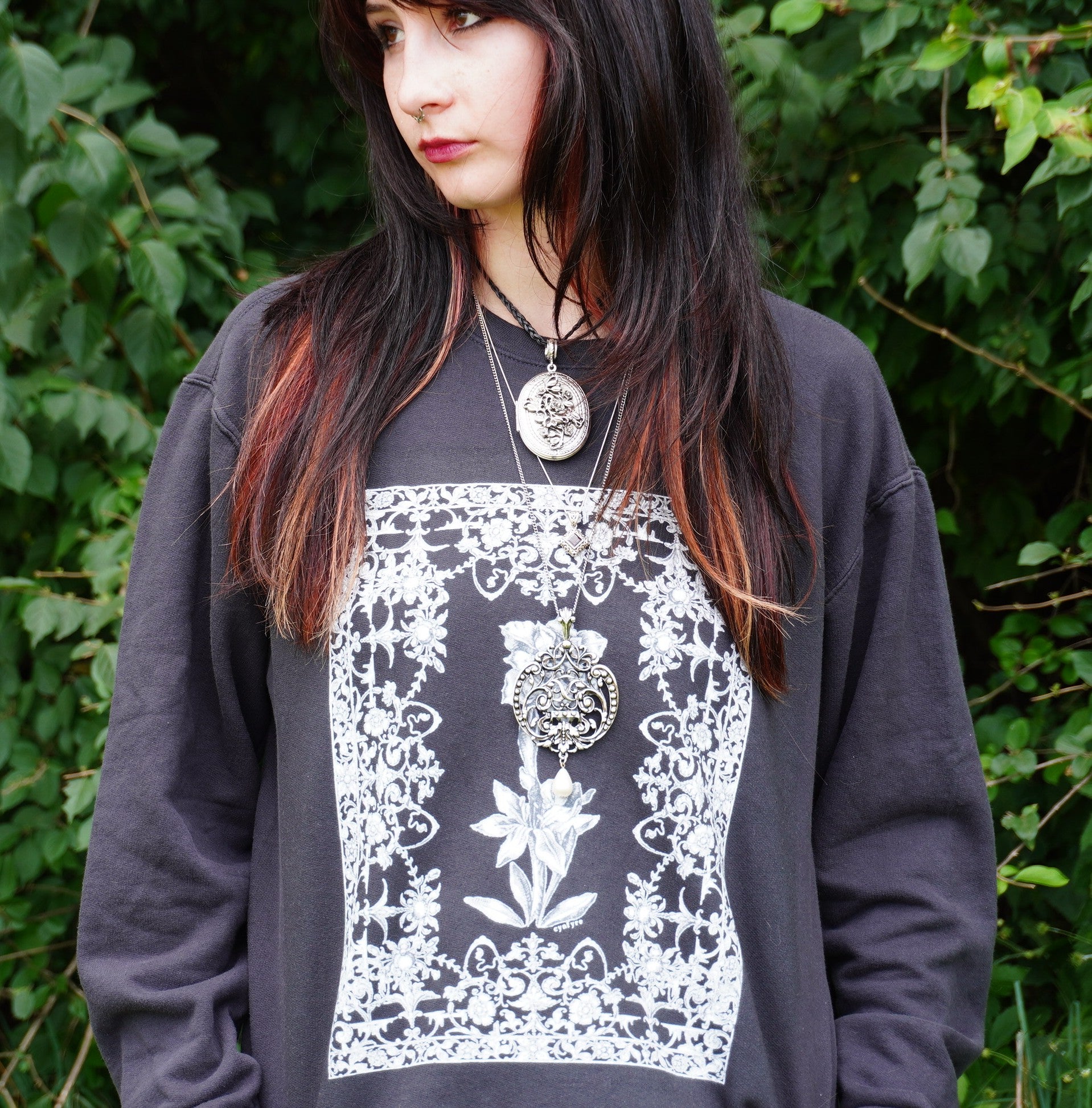 Floral Filigree Crewneck Sweatshirt