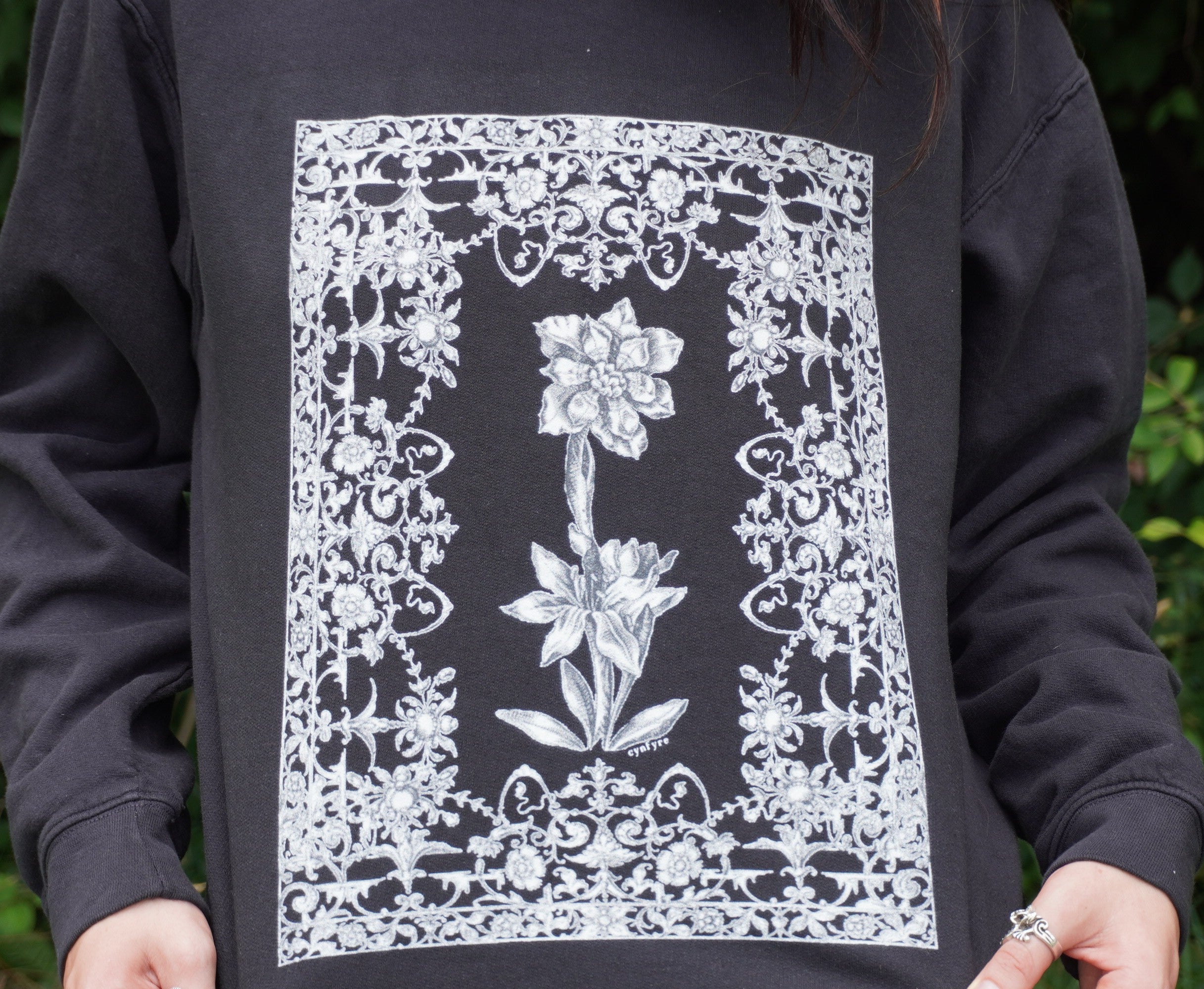 Floral Filigree Crewneck Sweatshirt