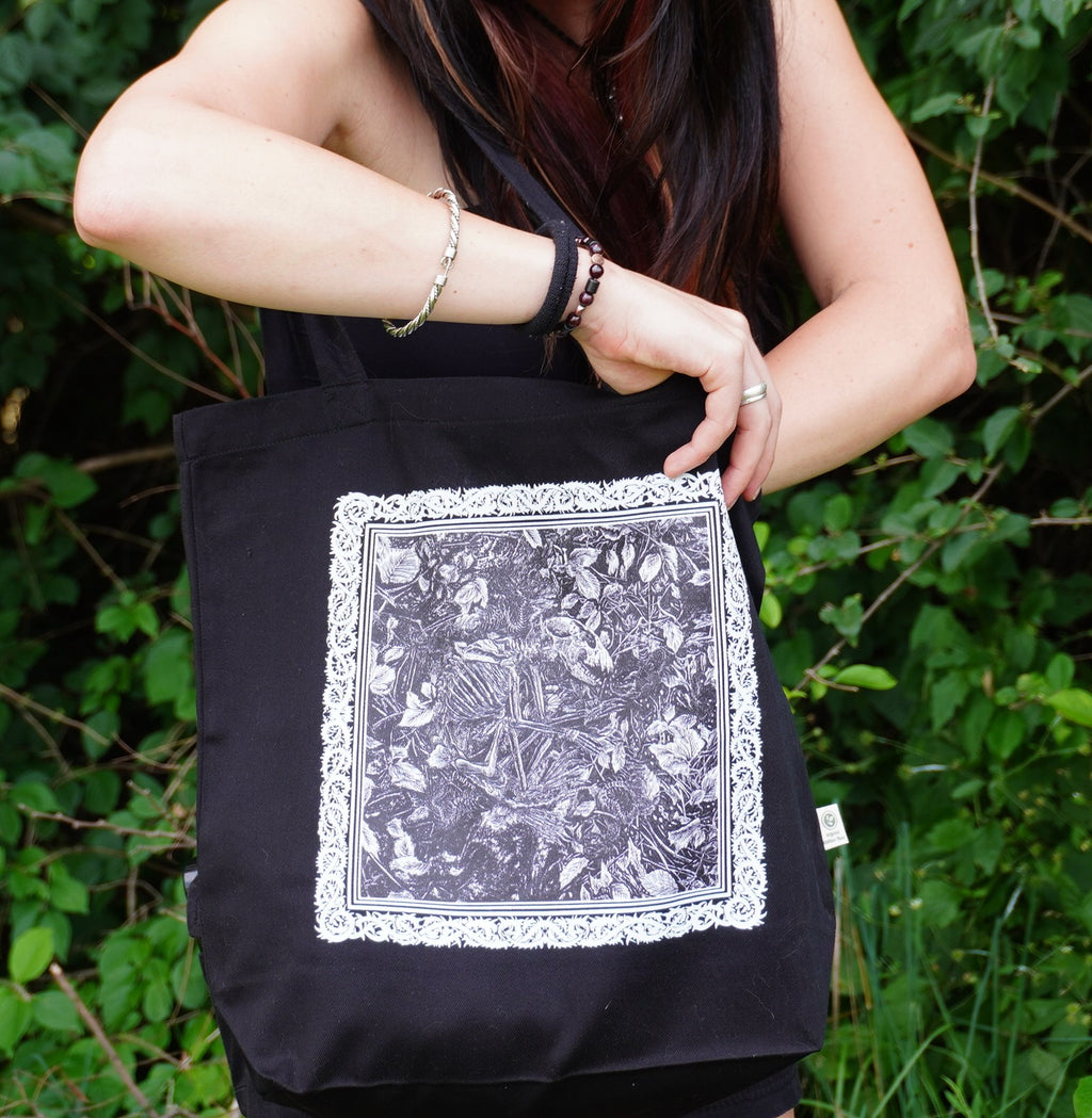 Raccoon Skeleton Tote Bag