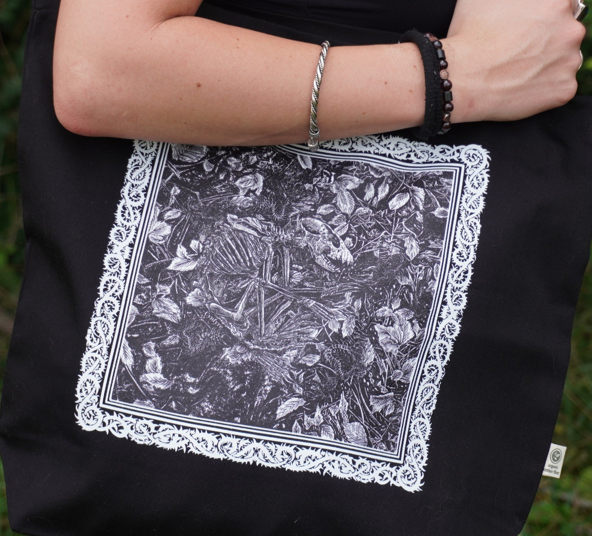 Raccoon Skeleton Tote Bag