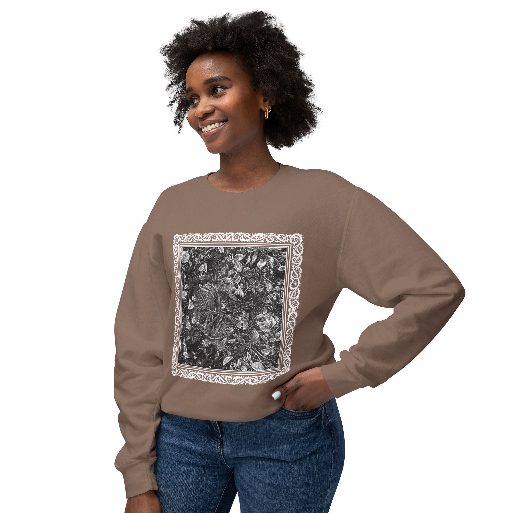 Raccoon Skeleton Crewneck Sweatshirt