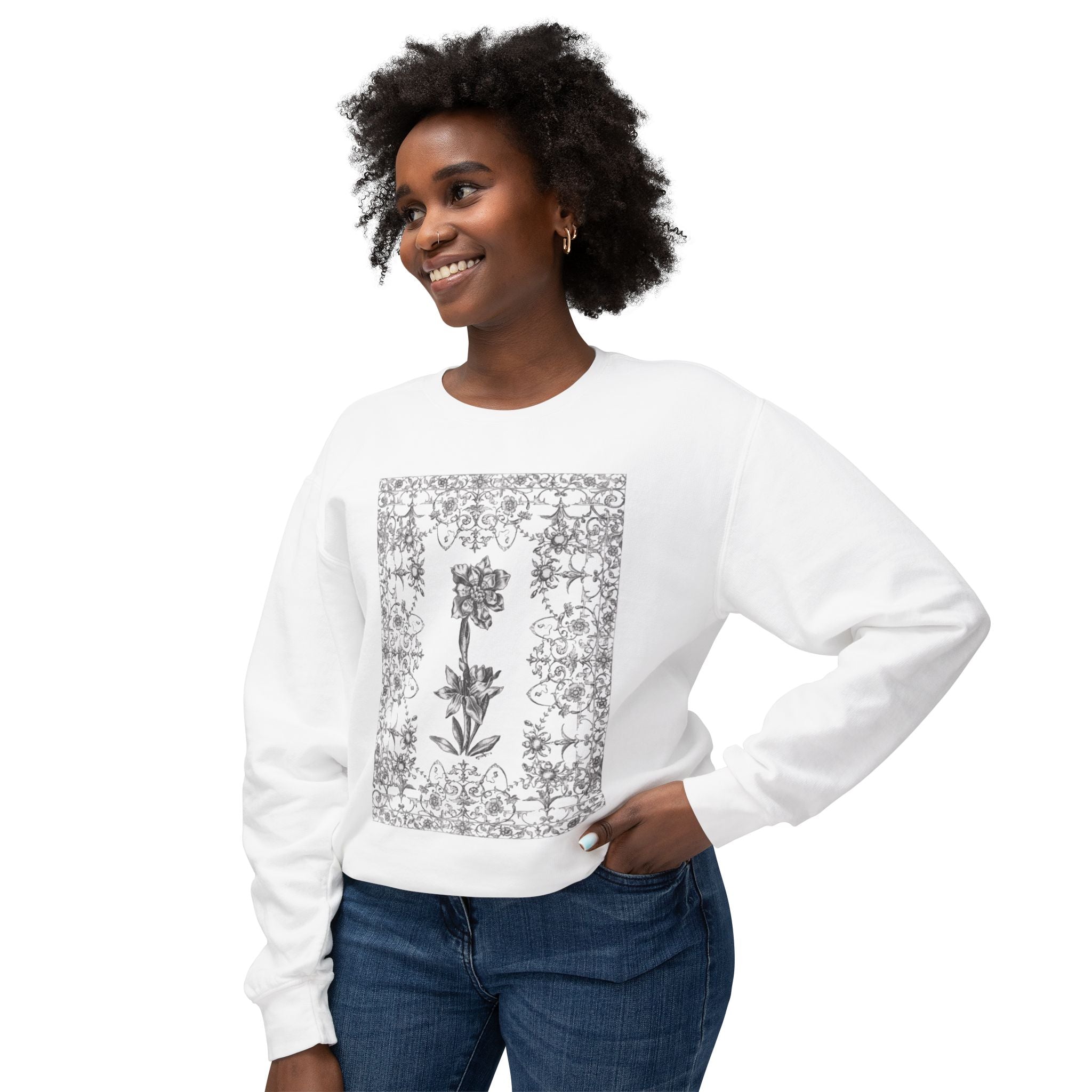 Floral Filigree Crewneck Sweatshirt