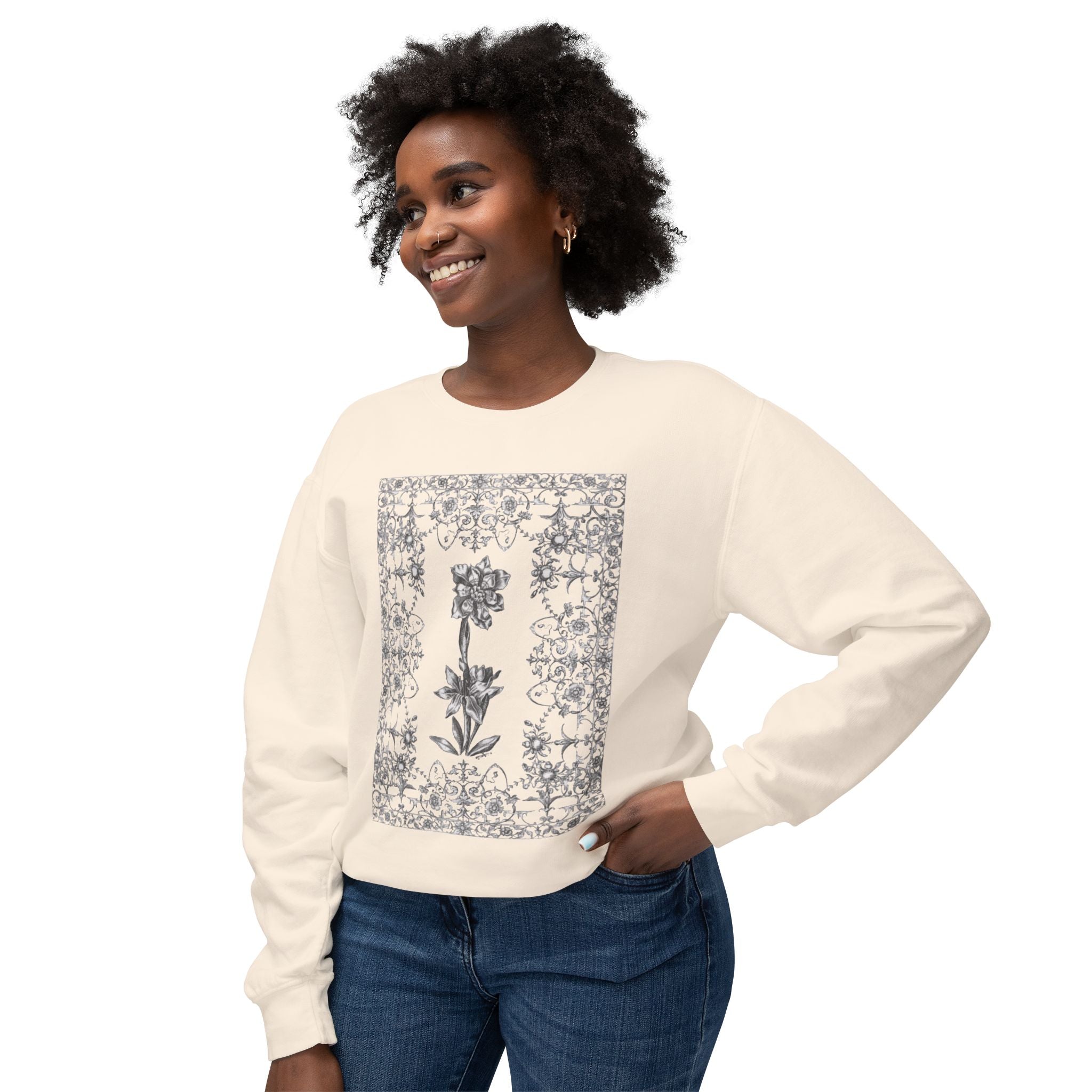 Floral Filigree Crewneck Sweatshirt