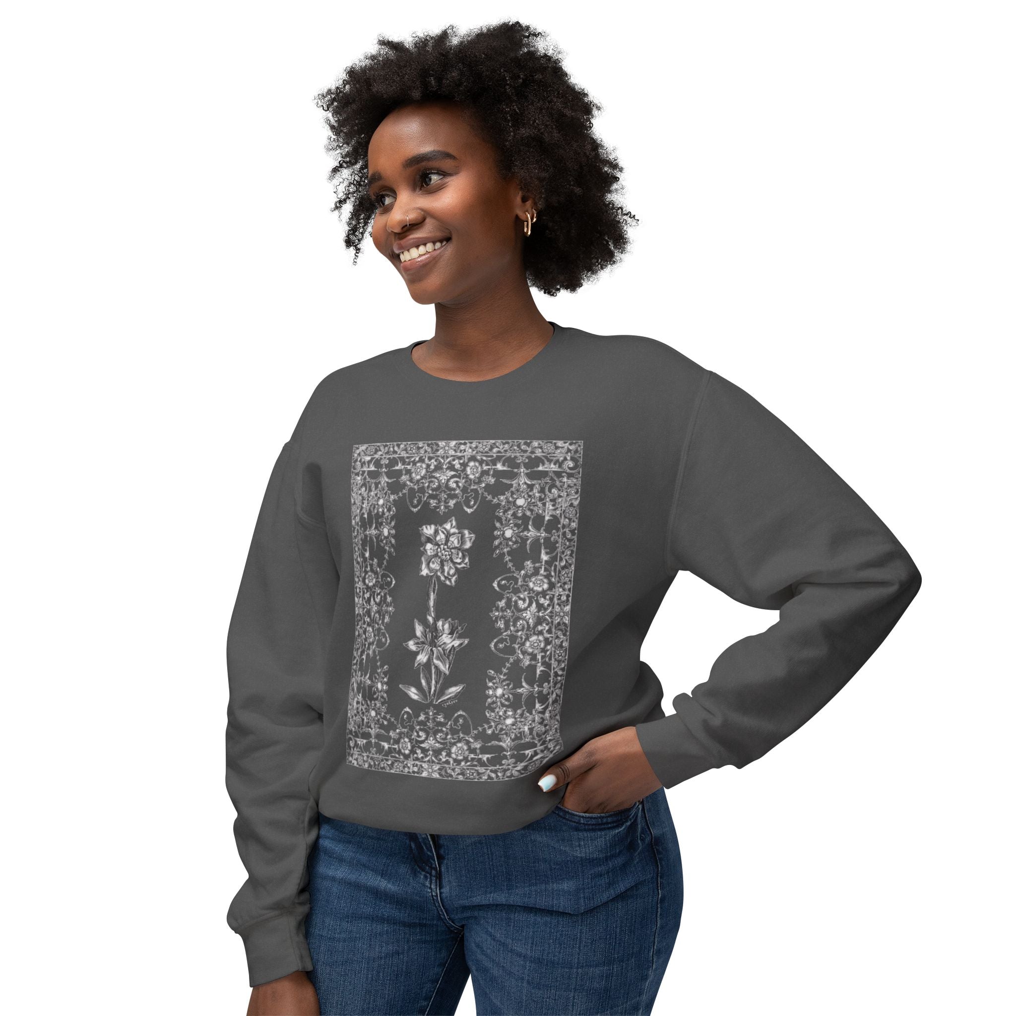 Floral Filigree Crewneck Sweatshirt